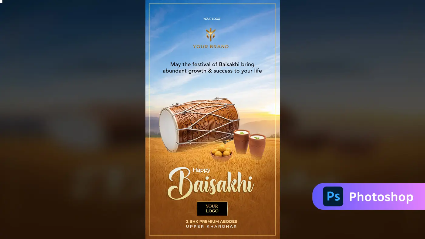Festive Baisakhi Real Estate Ad Template