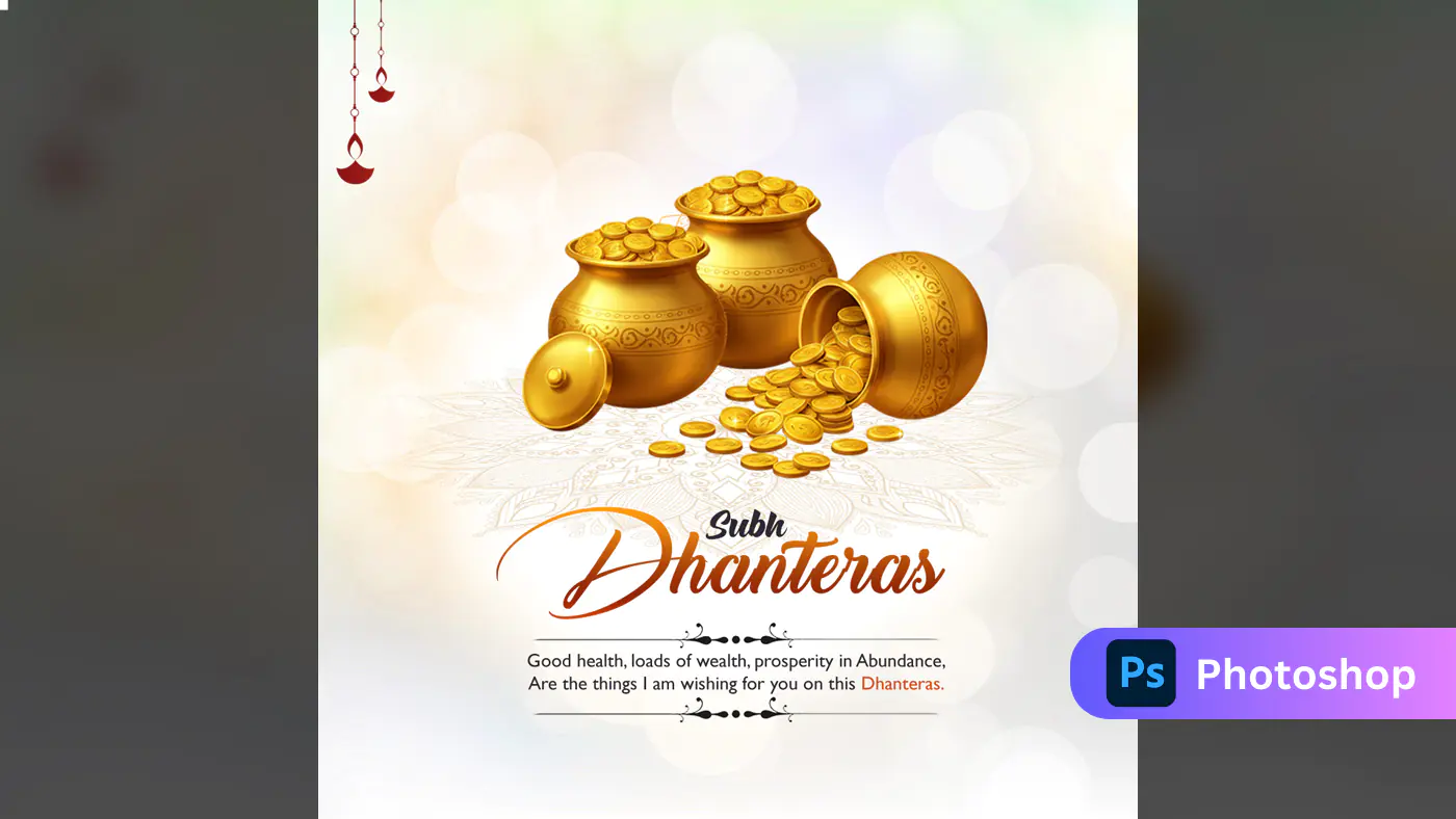 Dhanteras Prosperity Greeting Template