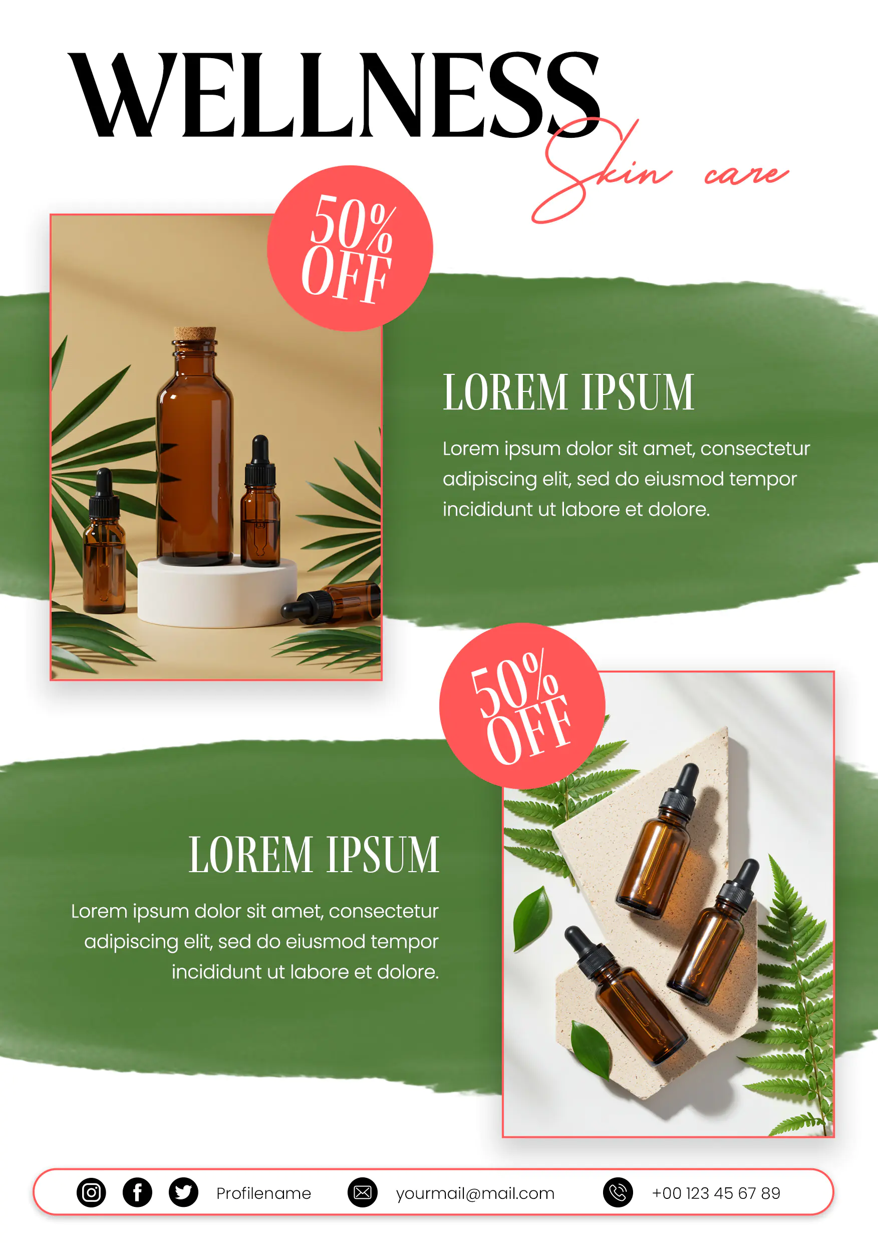 Wellness Skincare Sale Template