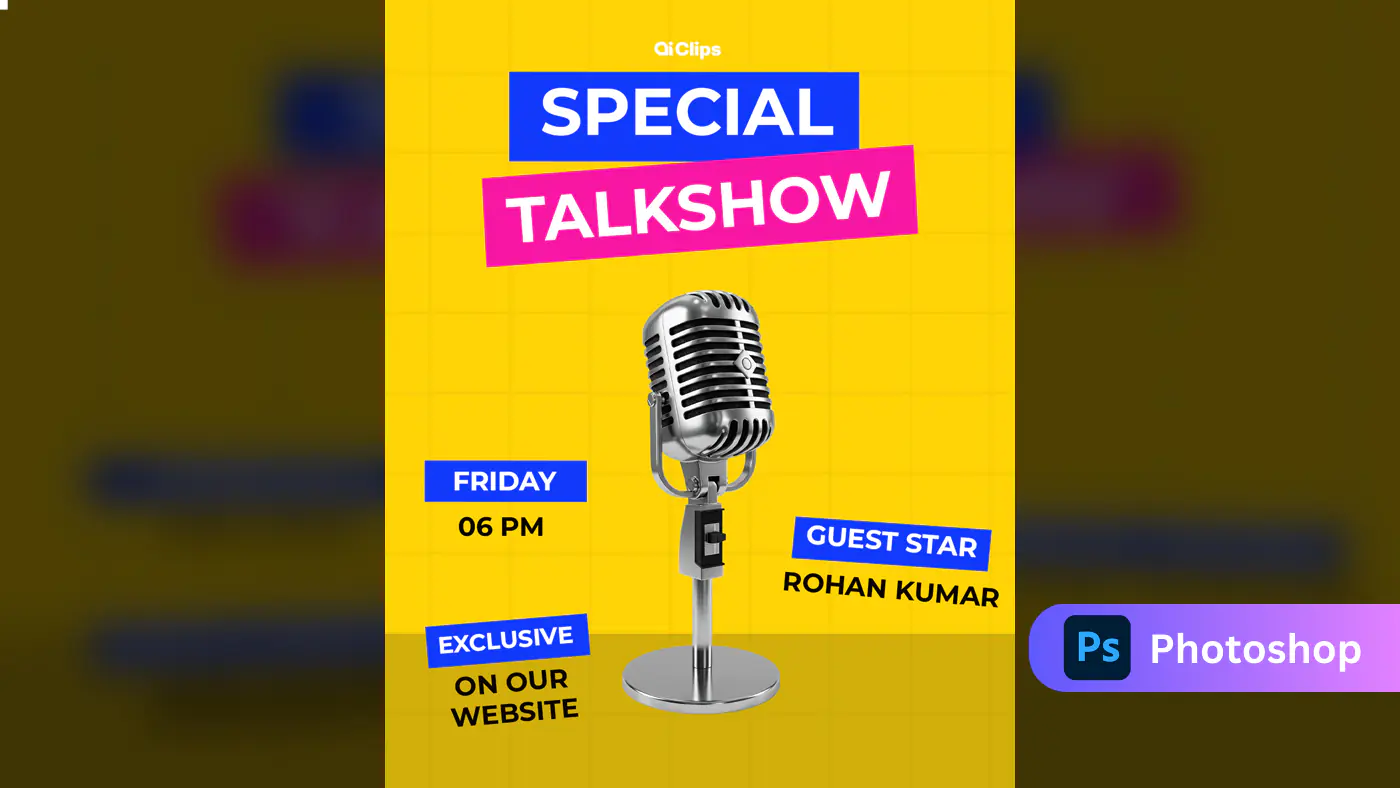 Enhanced Vibrant Talkshow Promotion Template