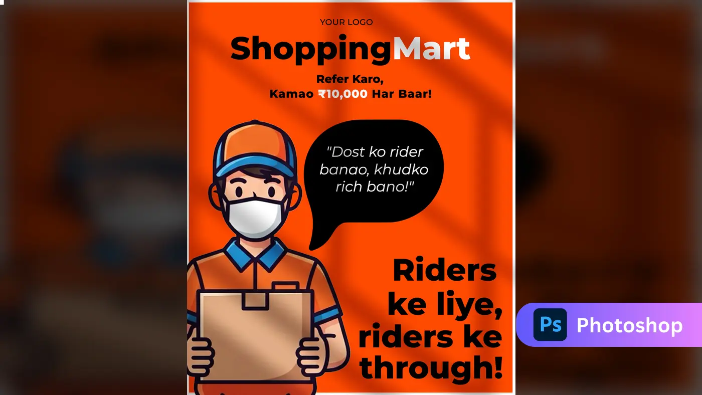 Delivery Rider Referral Promotion Template