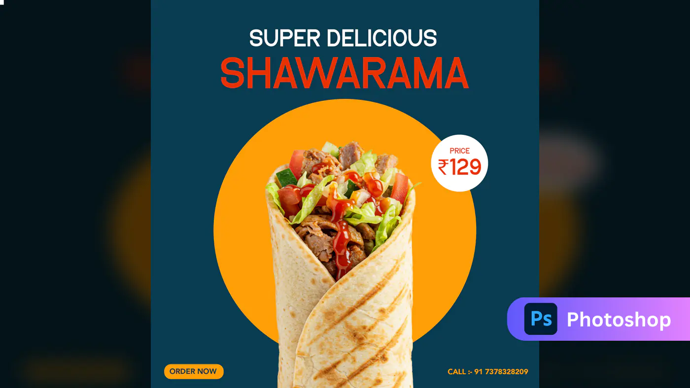 Shawarma Food Ad Template