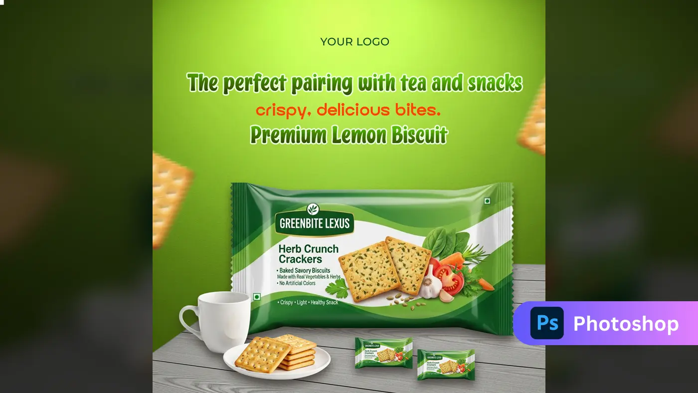 Savory Cracker & Biscuit Ad Template