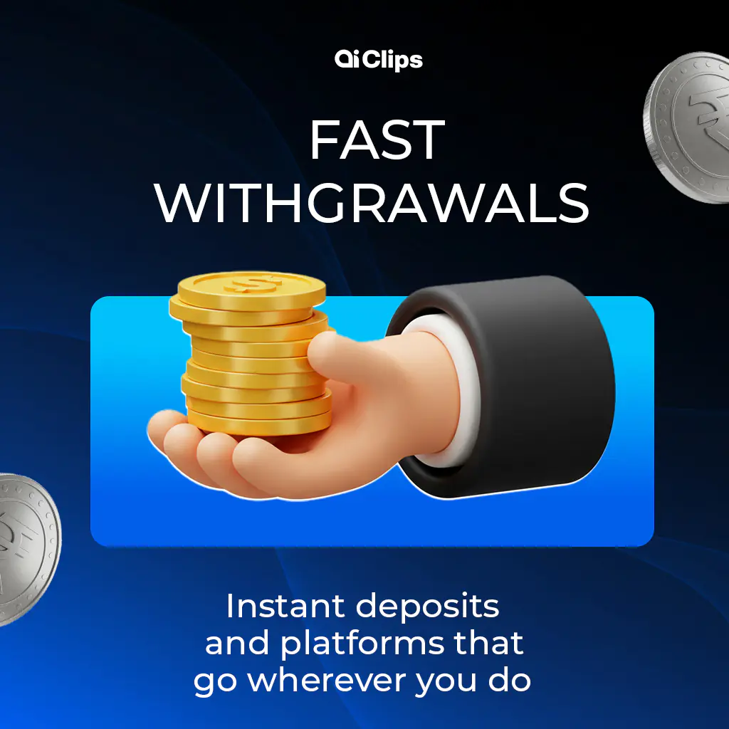 Fast Withdrawals and Instant Deposit Banner PSD Template