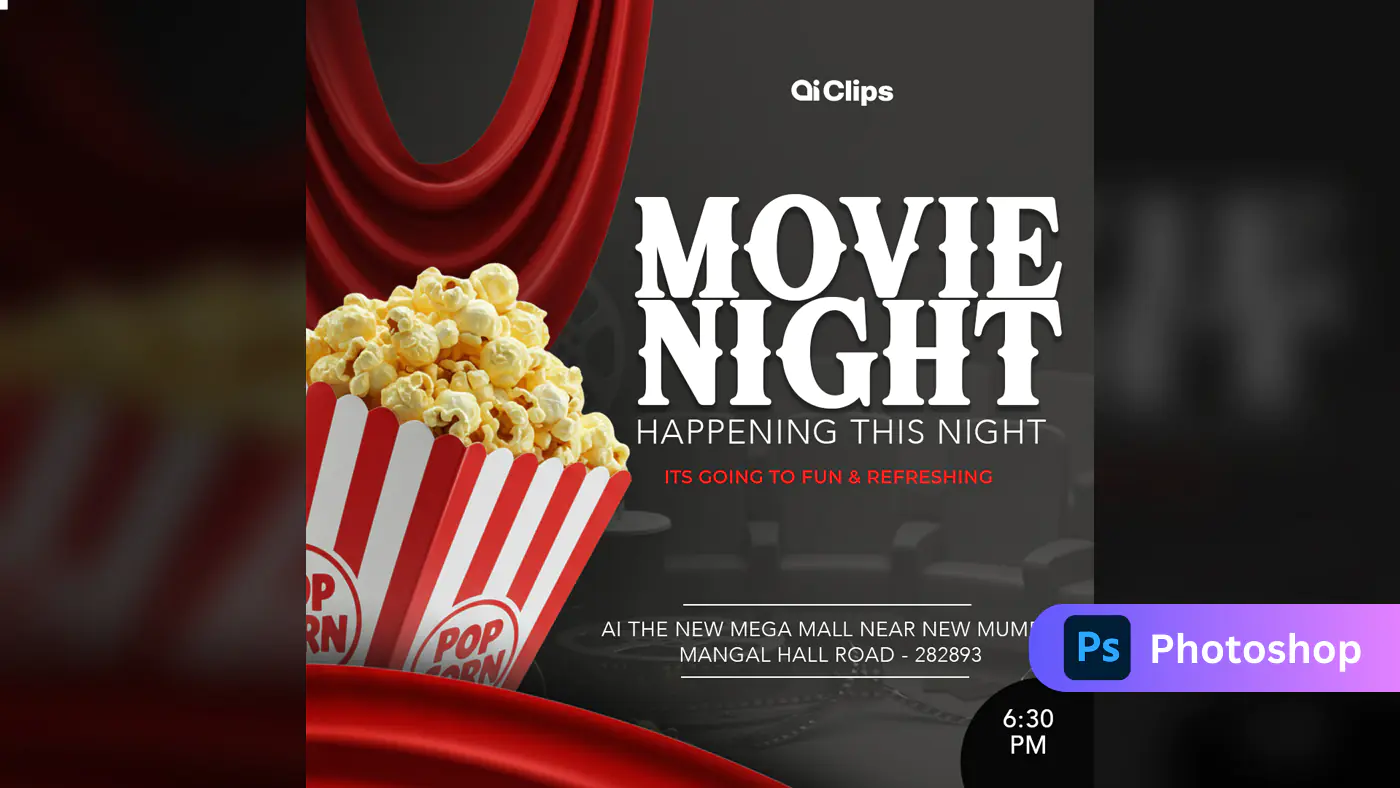 Enhanced Movie Night Event Promotion Template