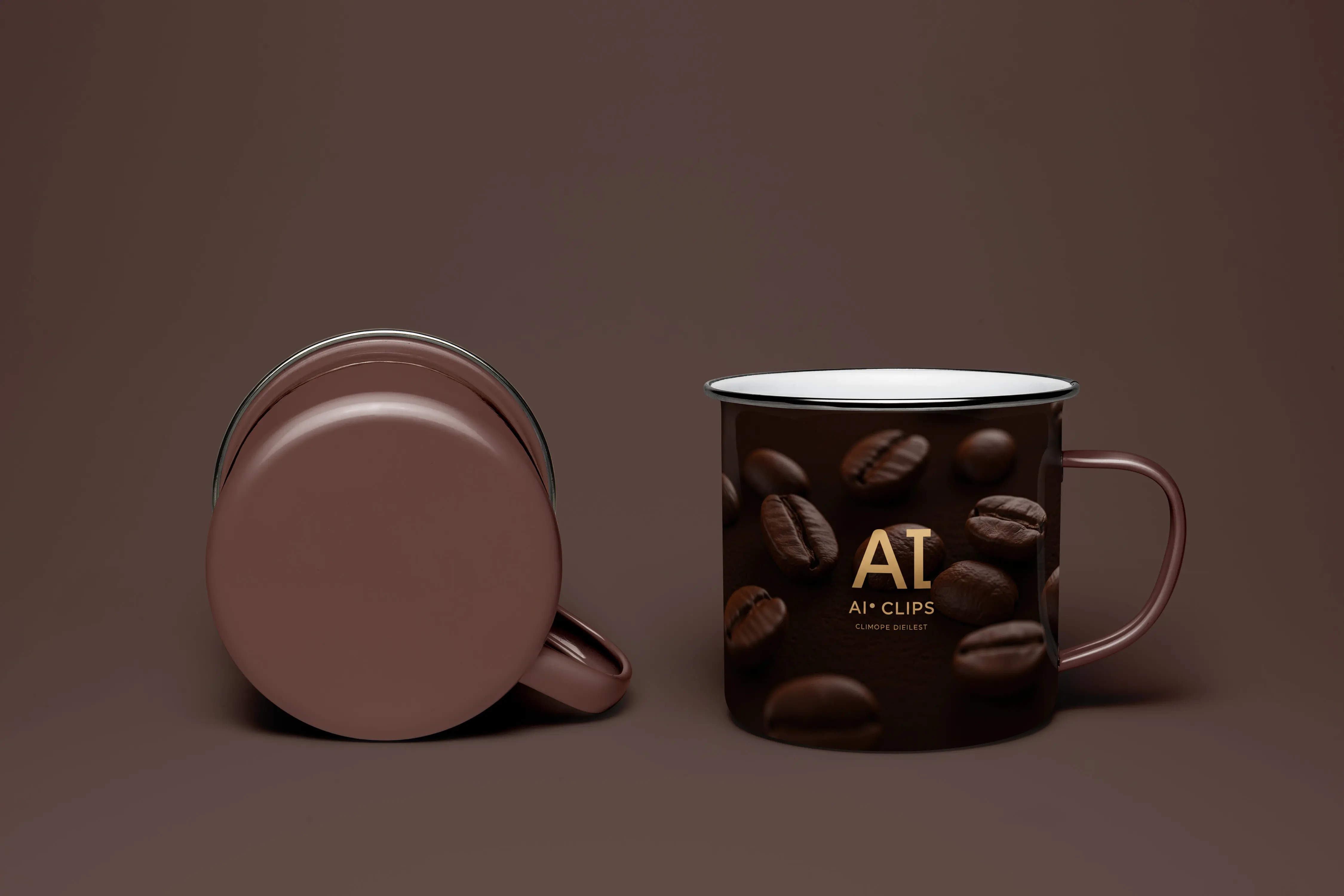 Coffee Bean Texture Mug Mockup