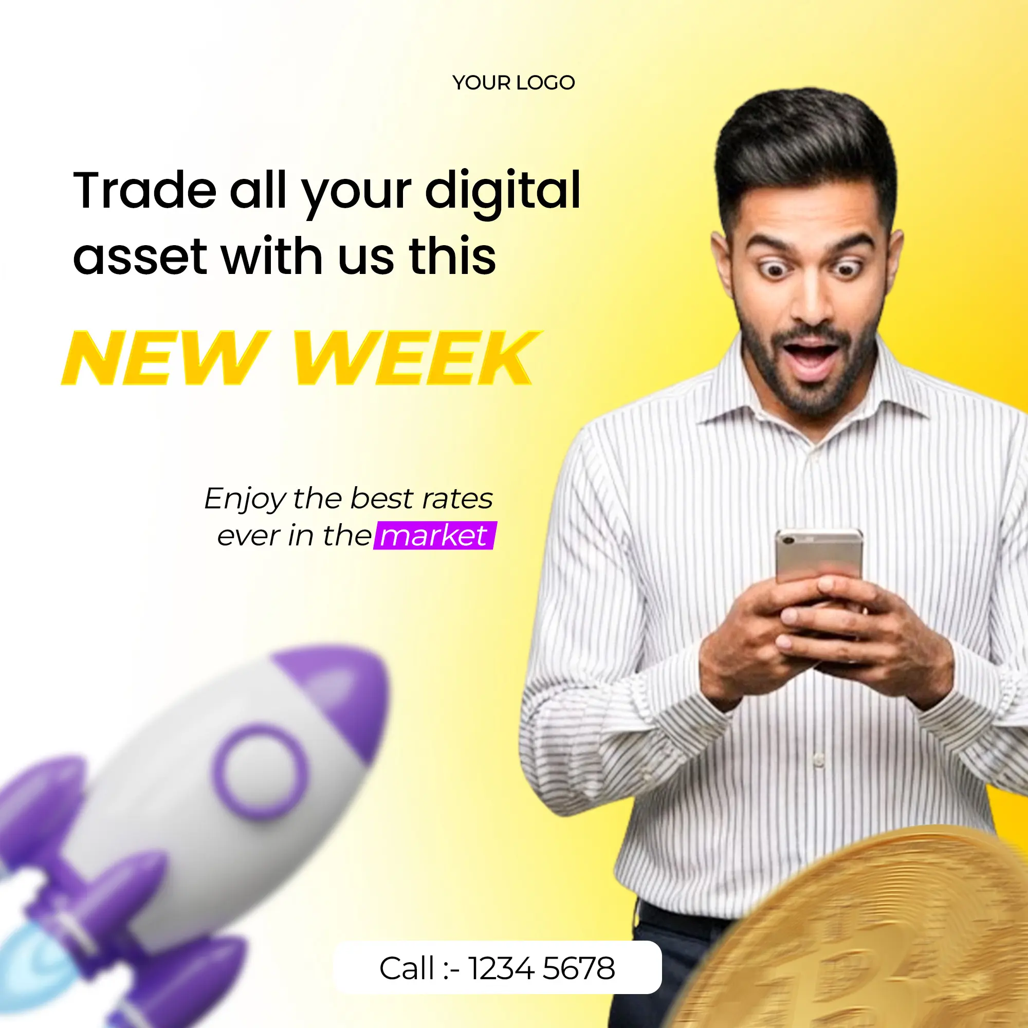 Cryptocurrency Trading Promotional Template