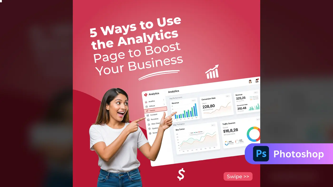 Business Growth & Analytics Ad Template