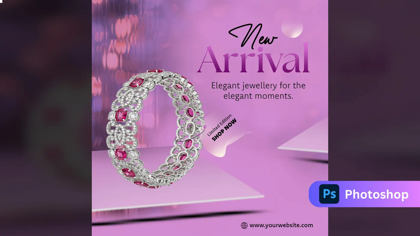 Luxury Jewelry Promotional Banner Template