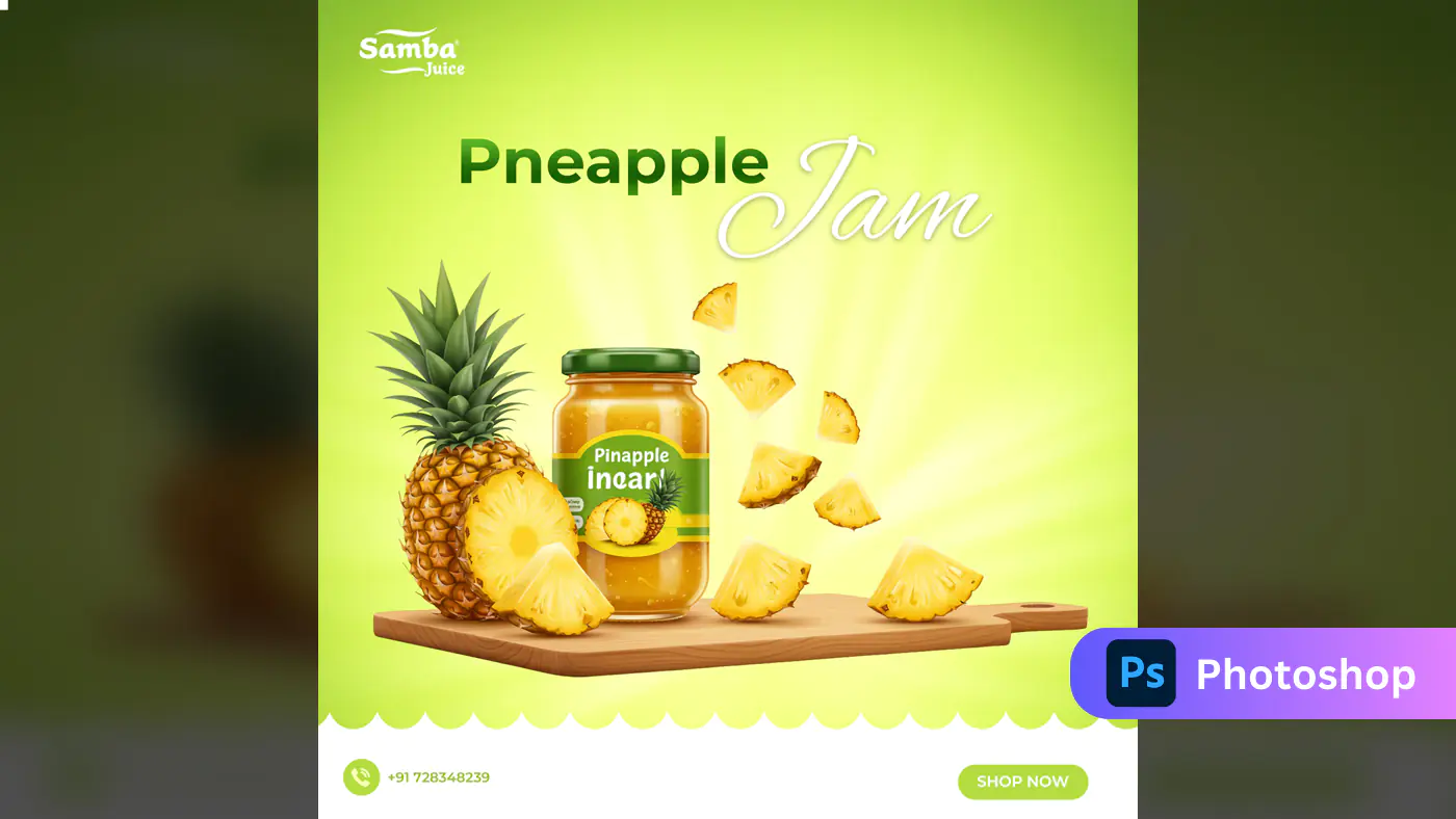 Tropical Pineapple Jam Advertisement