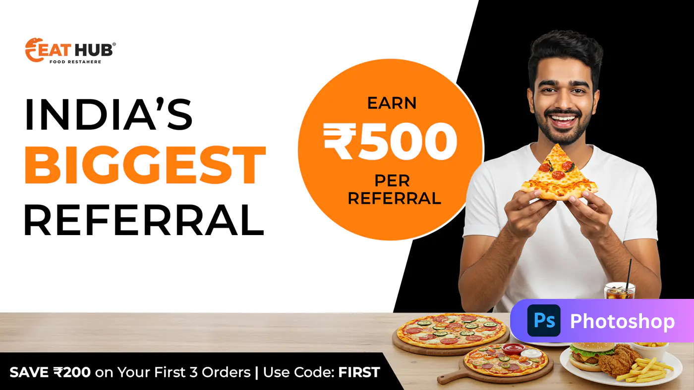 Food Delivery Referral Promo Banner