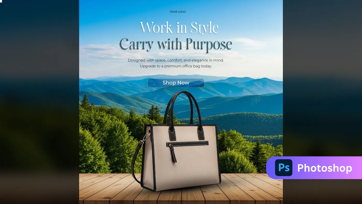 Chic Professional Handbag Ad Template
