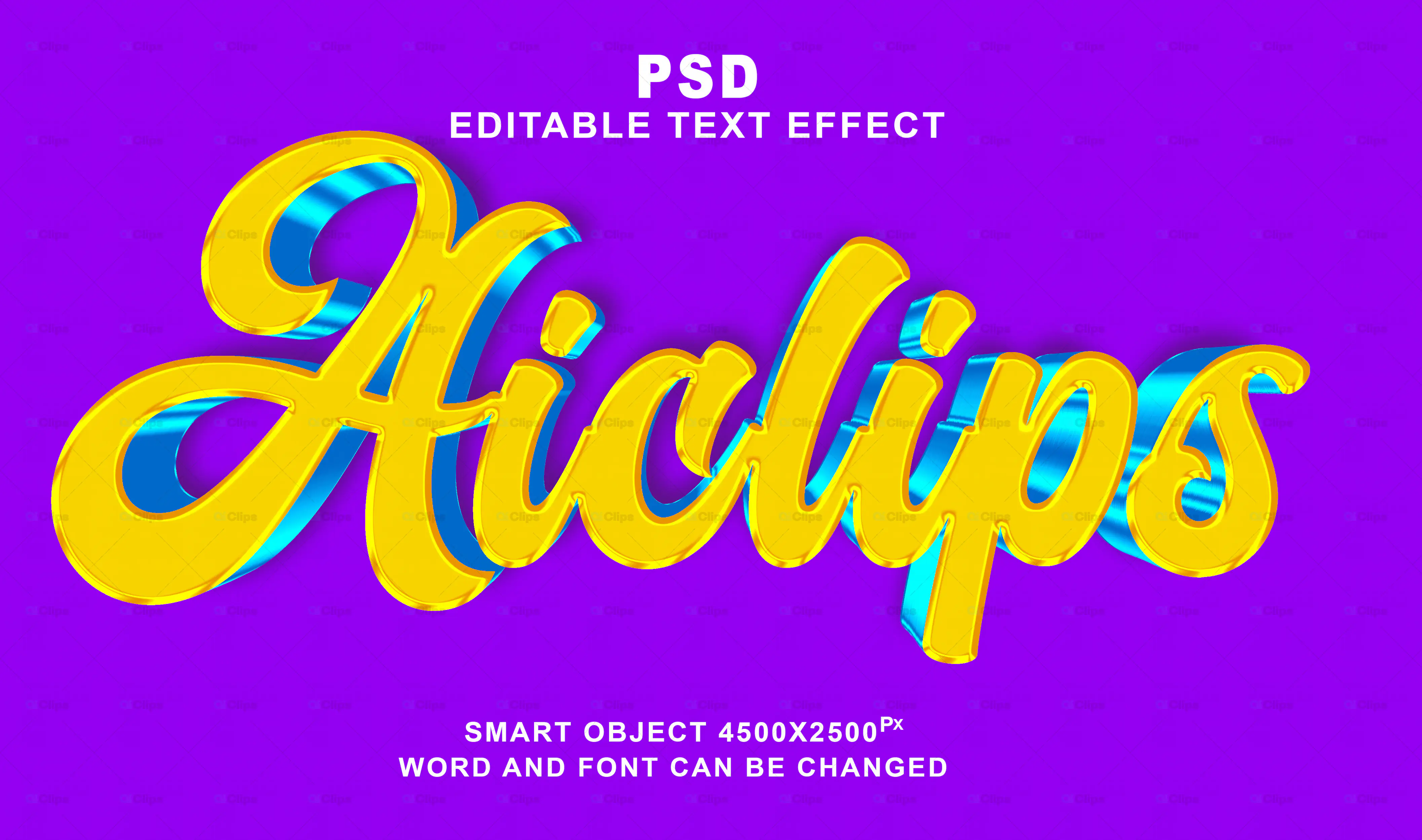 Bold Retro Text Effect PSD