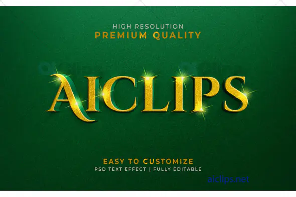 Elegant Gold Text Effects PSD