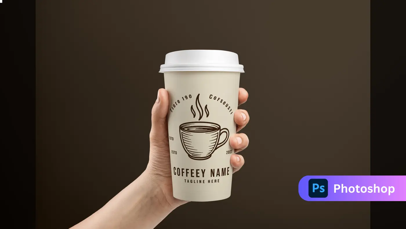 Coffee Cup Mockup  and Holding Takeaway Cup