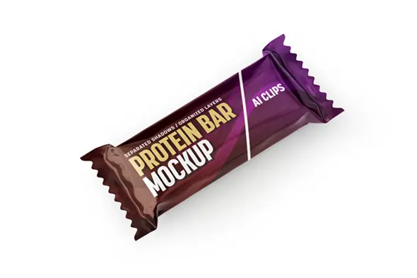 Protein Bar Wrapper Mockup