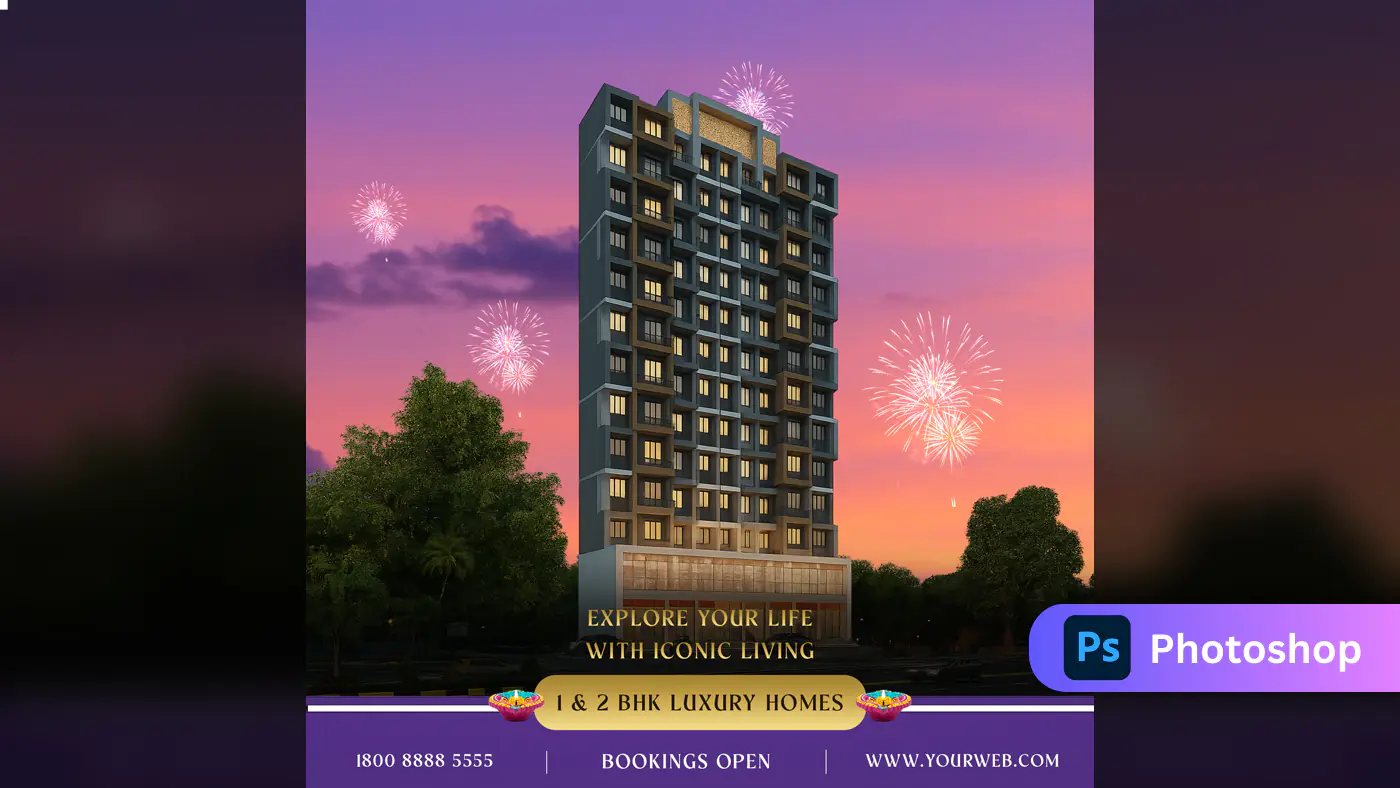 Luxury Apartment Launch Advertisement Template