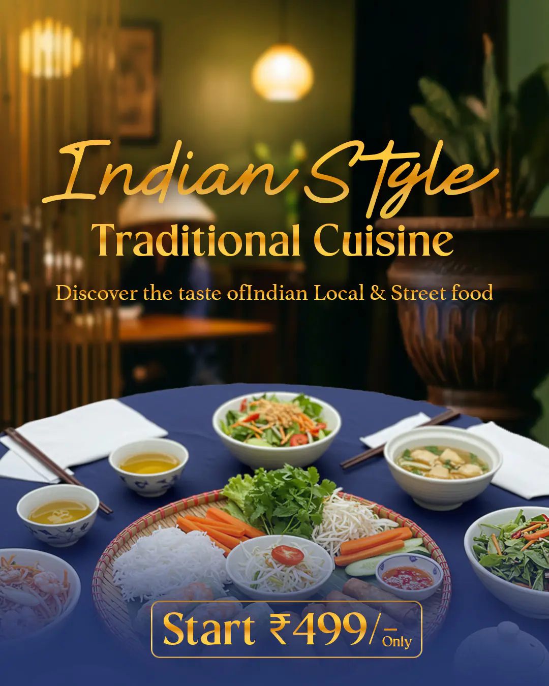 Enhanced Indian Cuisine Restaurant Promo Template
