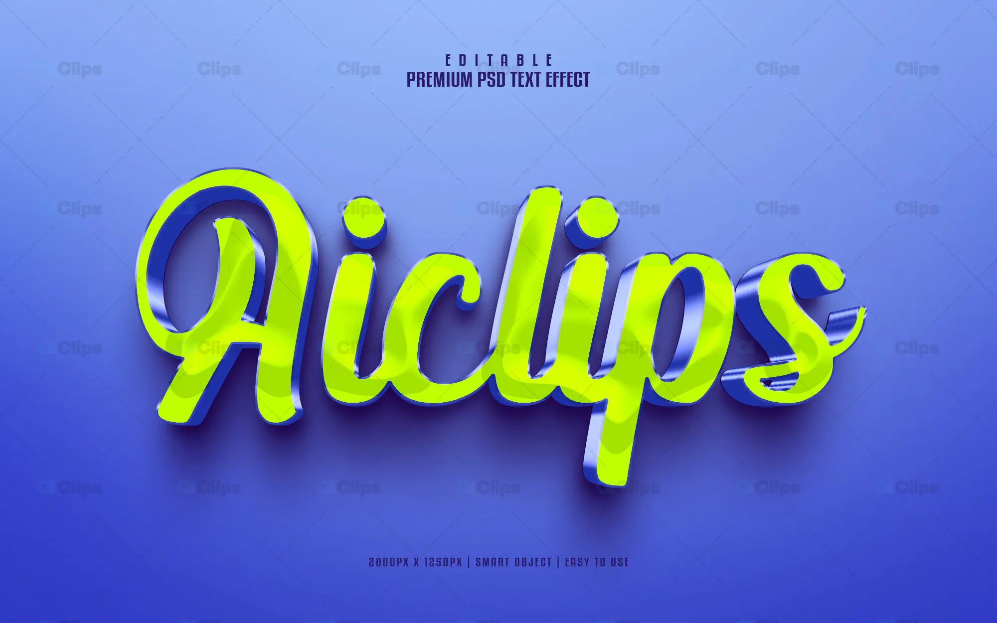 Neon Glow 3D Text Effect PSD