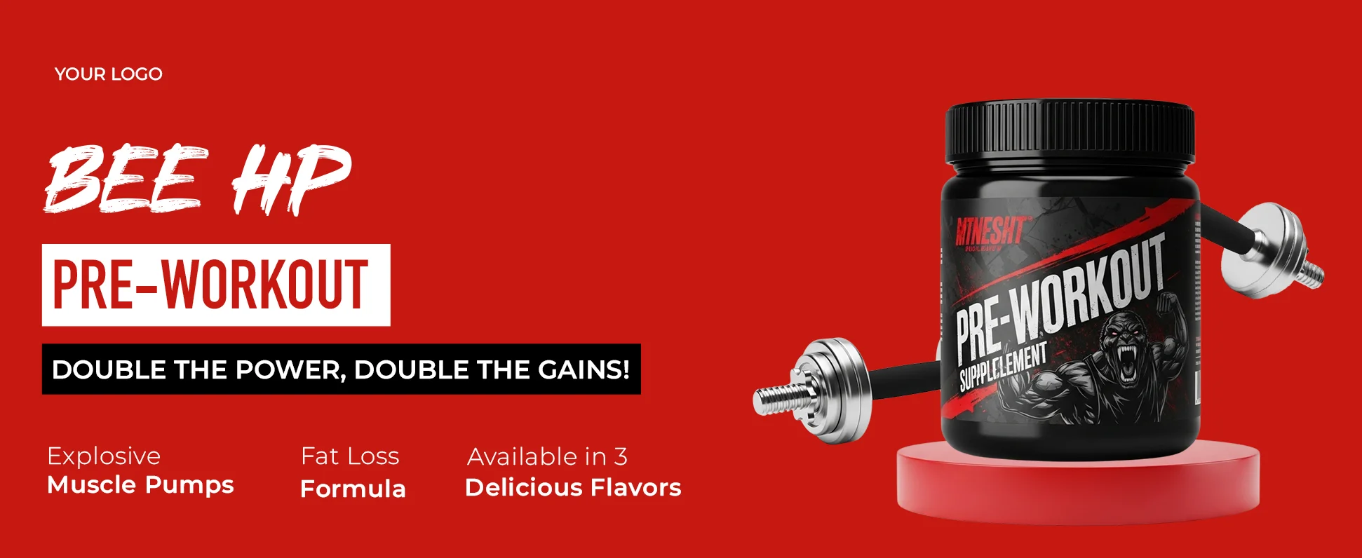 Fitness Supplement Promotion Banner