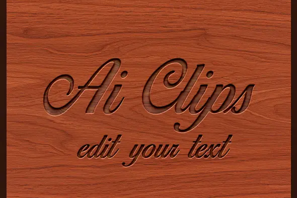 Elegant Wooden Text Photoshop Template for Professionals
