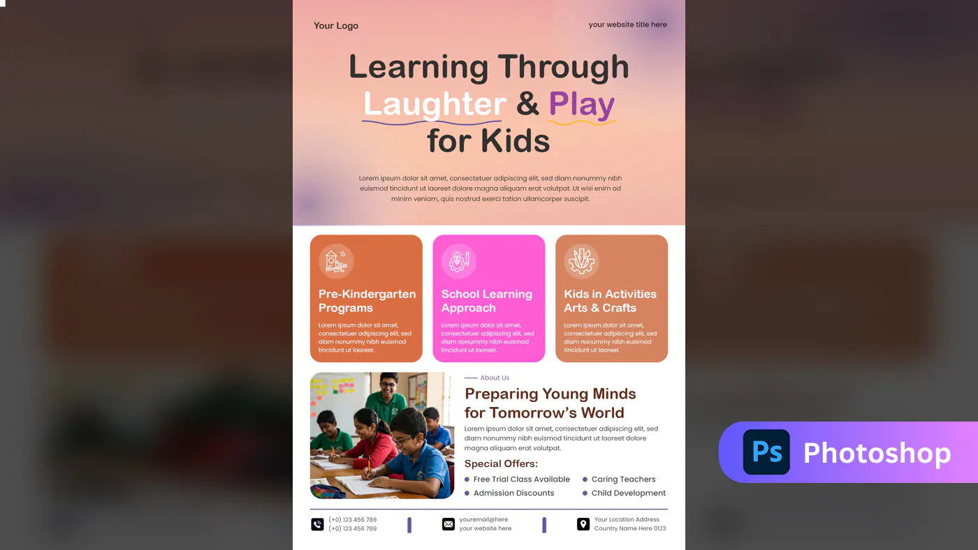 Kids Education Program Flyer