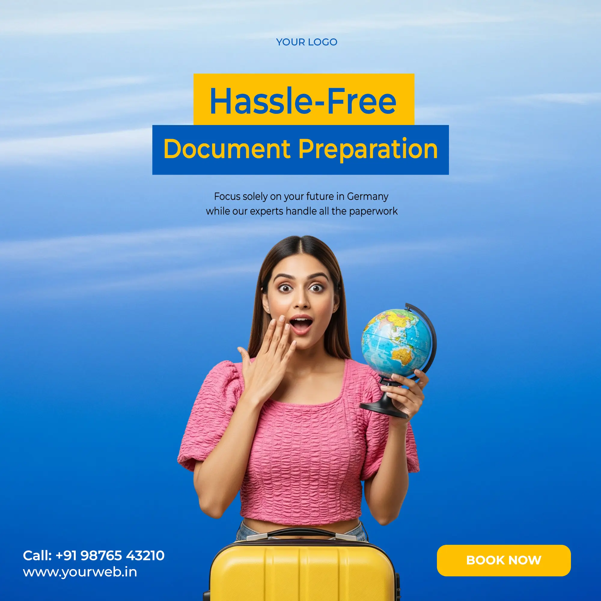 Global Relocation & Visa Services Ad Template