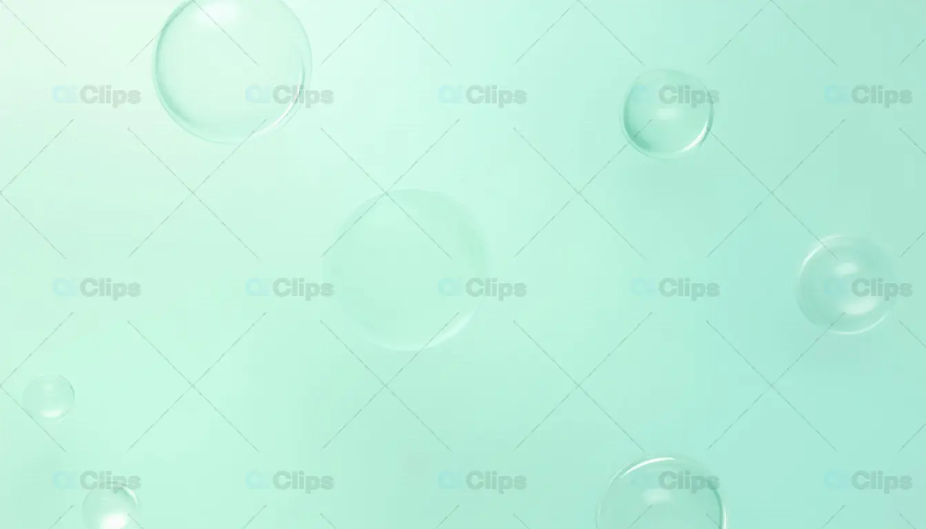 Mint Green Bubble Background Design