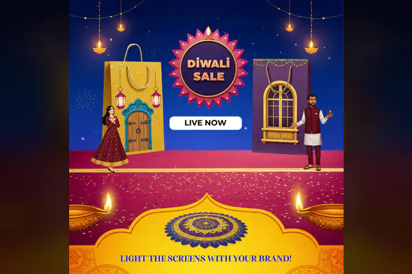 Diwali Sale E-commerce Banner Template