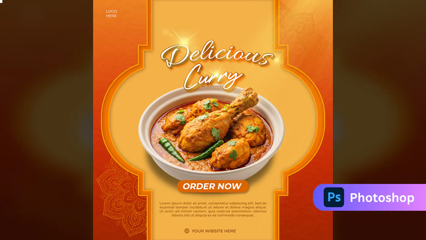 Indian Curry Restaurant Promo Template