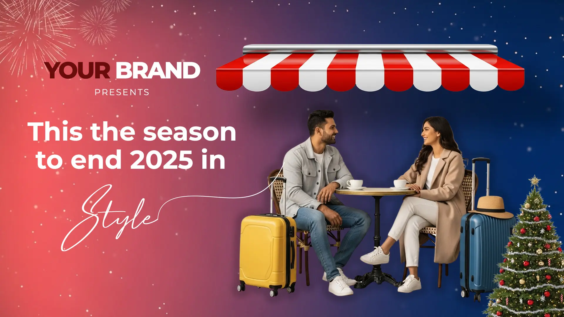 Holiday Cafe Travel Promotion Template