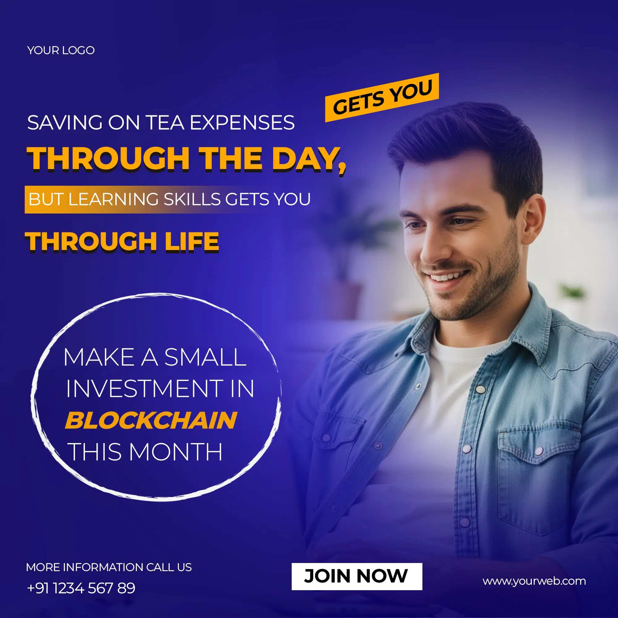 Blockchain Technology Course Ad Template