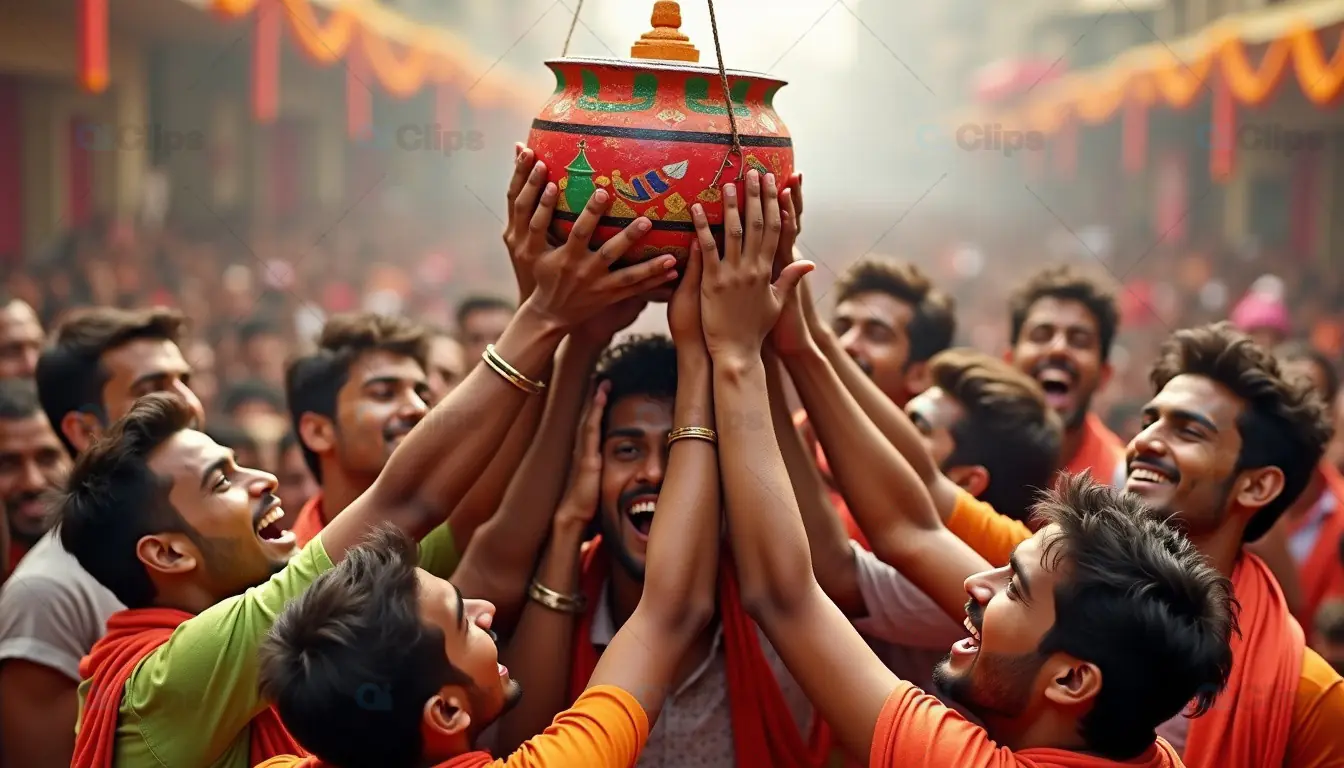 Festive Celebration of Dahi Handi Event