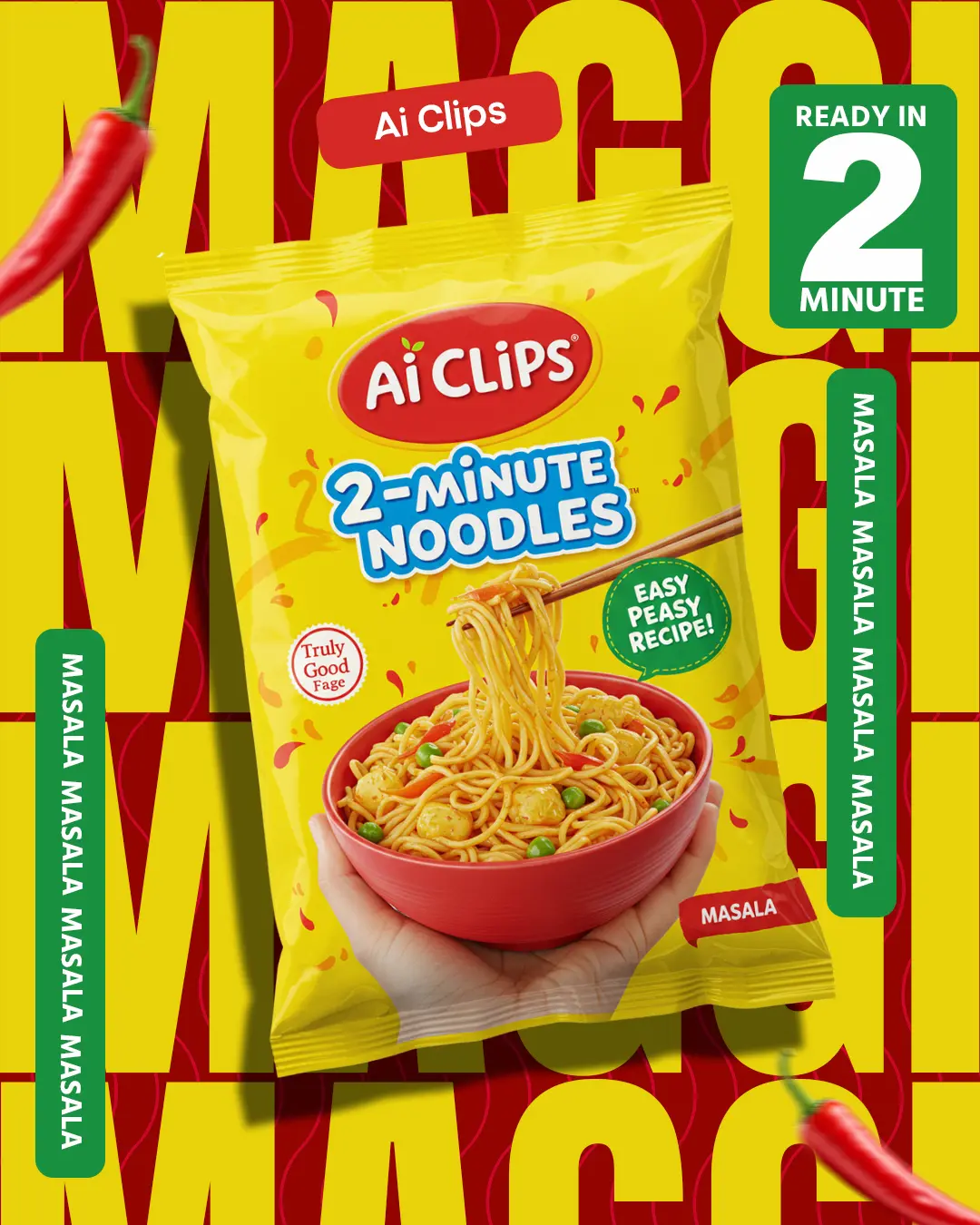 Instant Noodles Masala Flavor Template