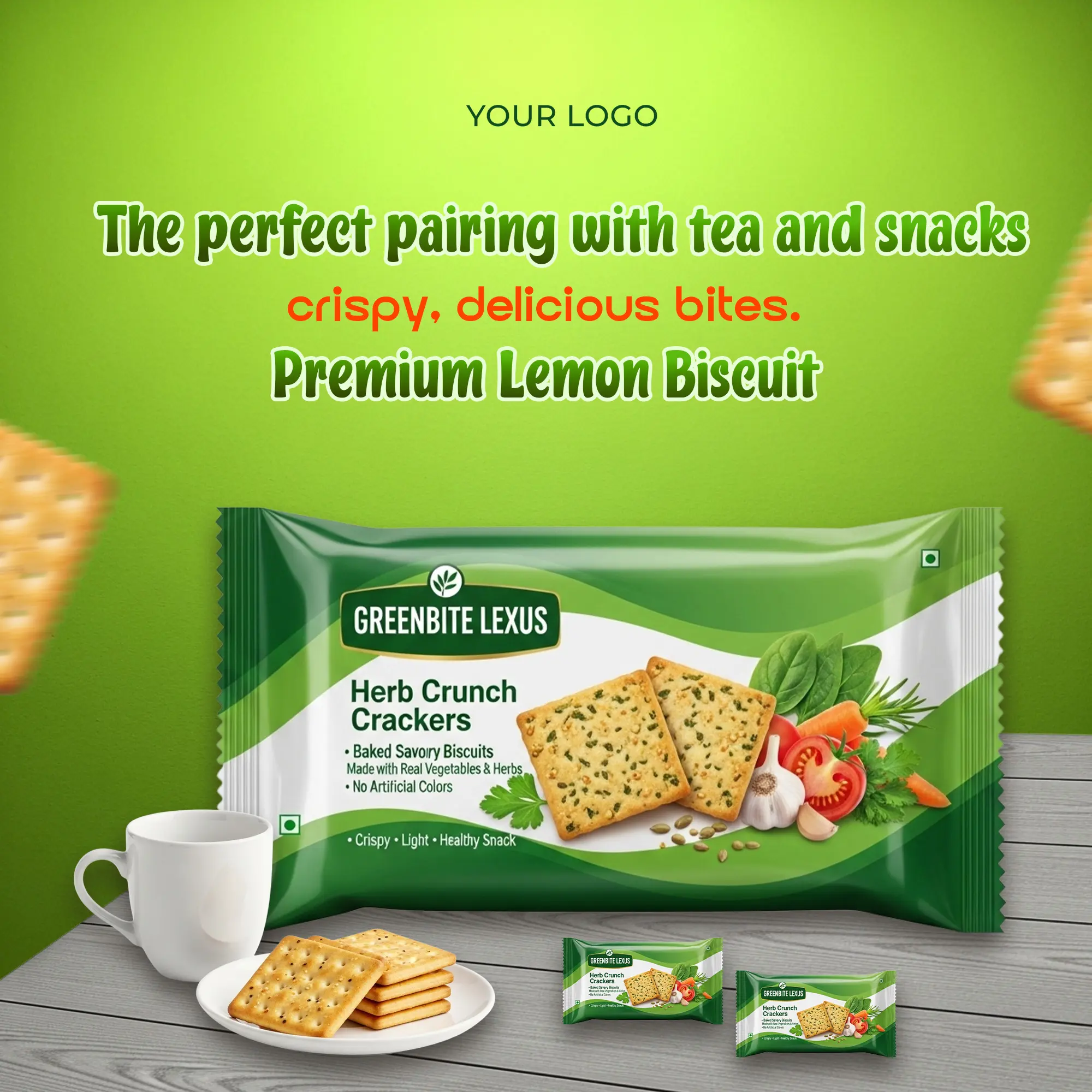 Savory Cracker & Biscuit Ad Template
