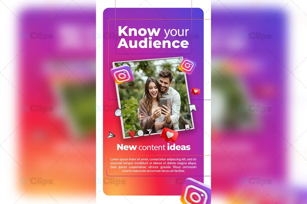 Instagram Content Ideas Story Template PSD