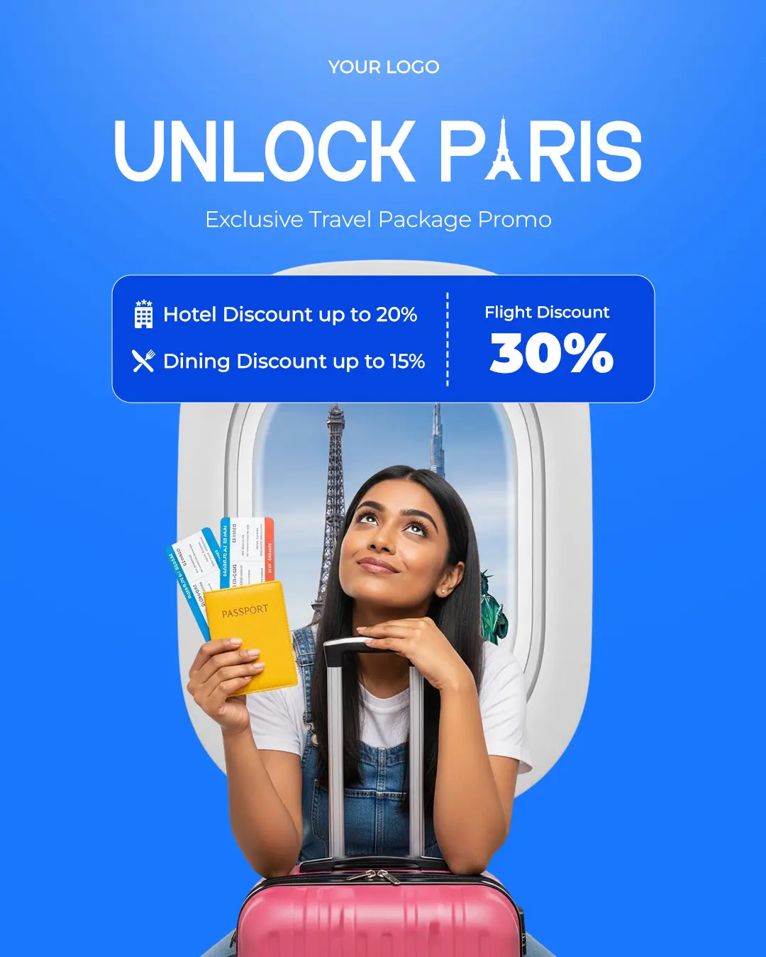 Paris Holiday Package Ad Template