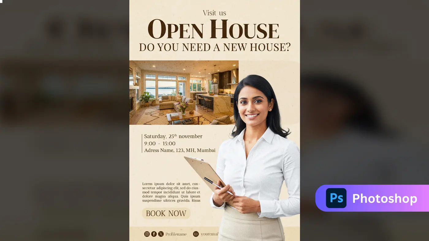 Luxury Real Estate Open House Marketing Template