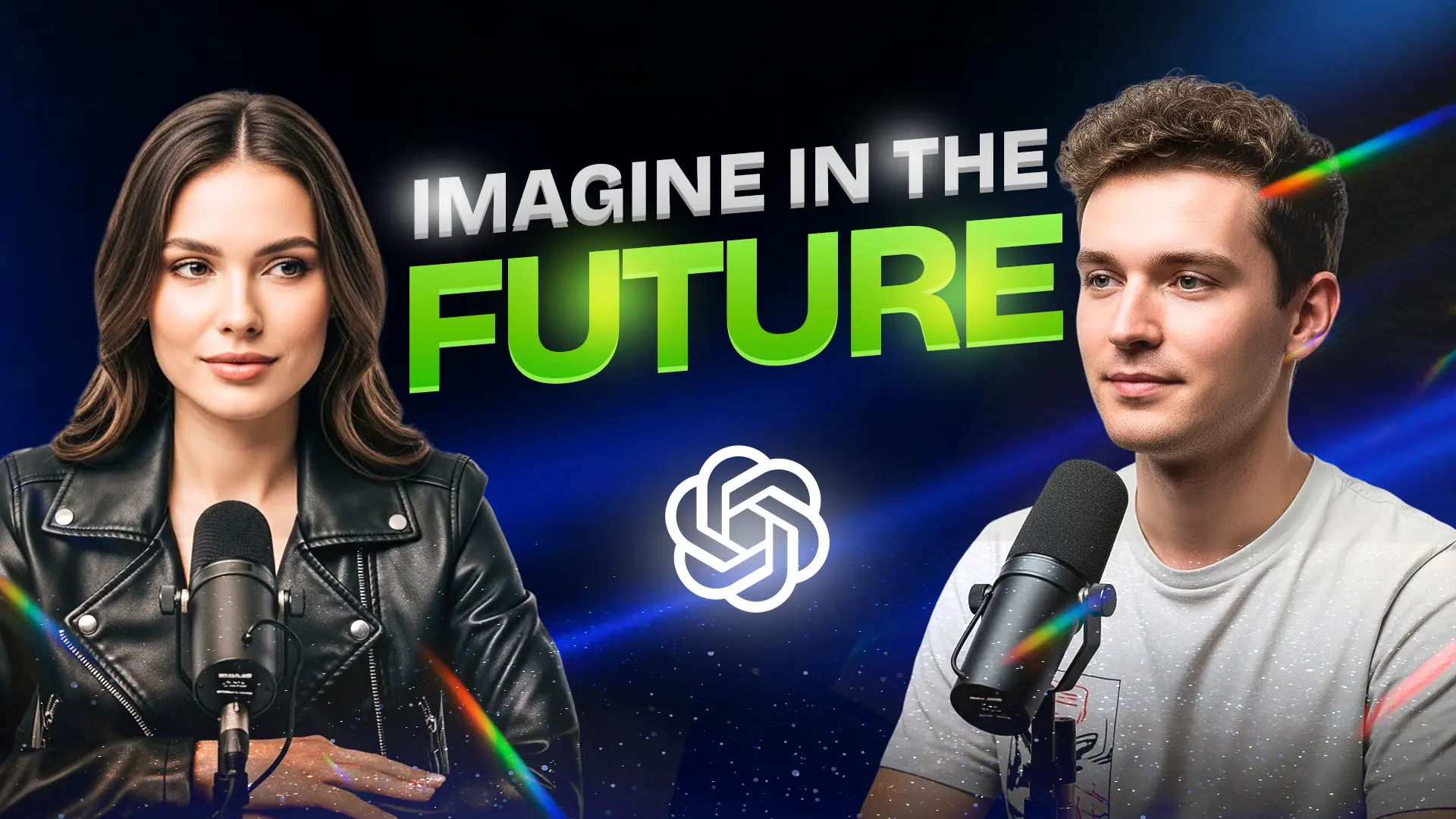 Futuristic Podcast Thumbnail Template
