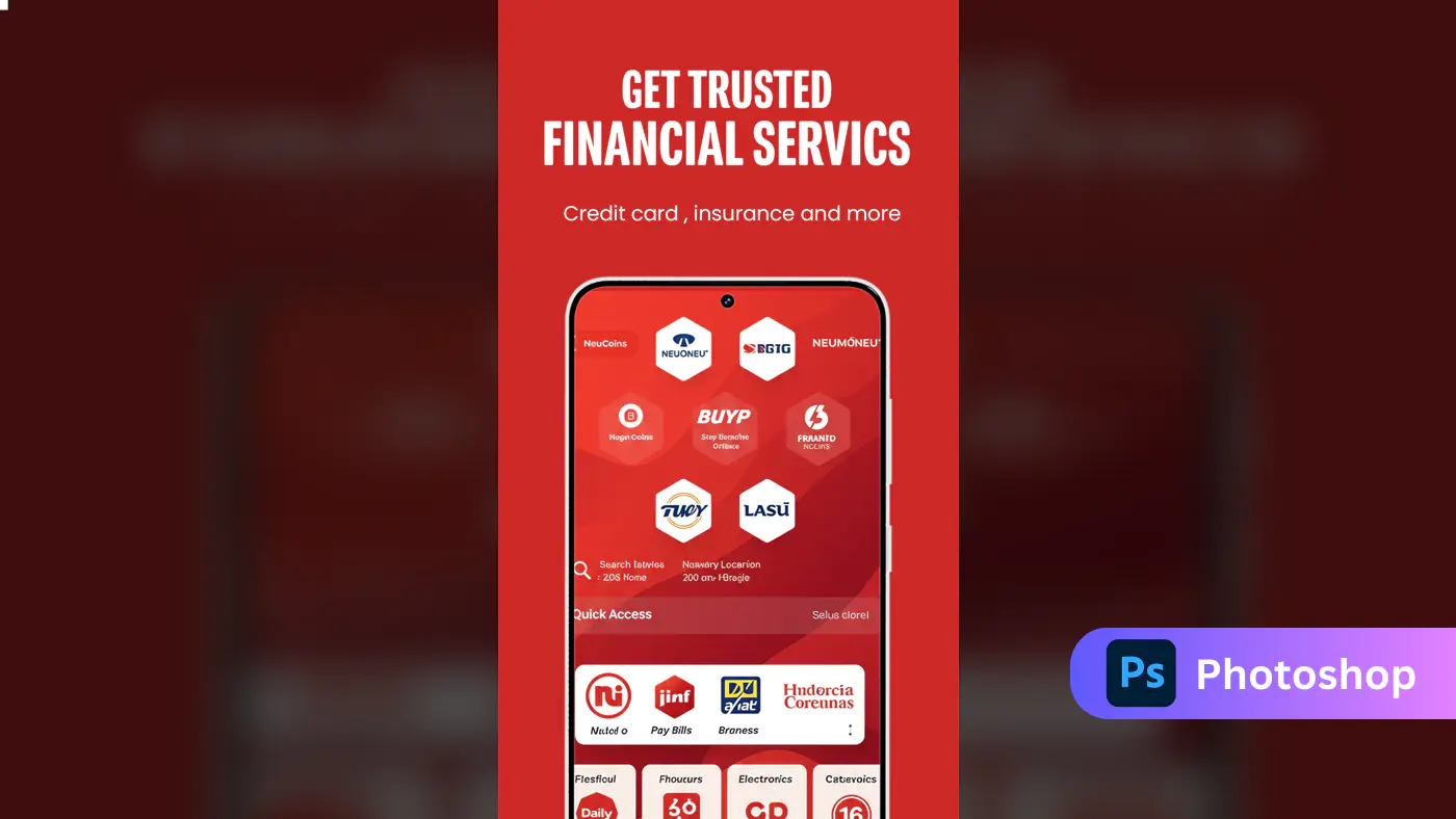 Financial Services App UI Promo Template