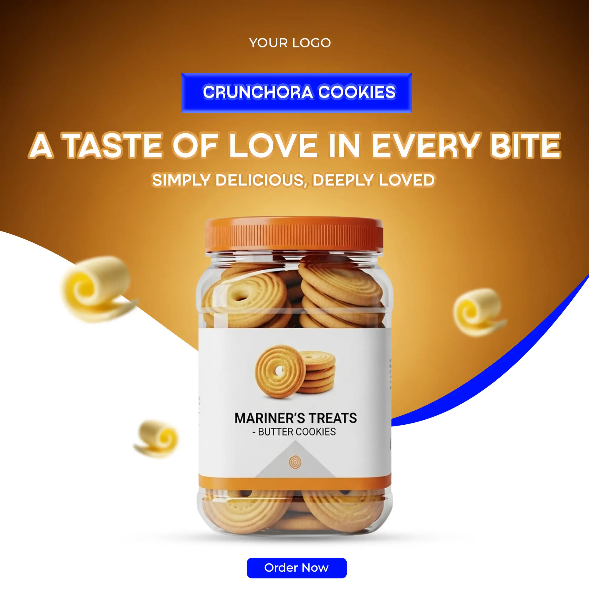 Gourmet Butter Cookies Ad Template