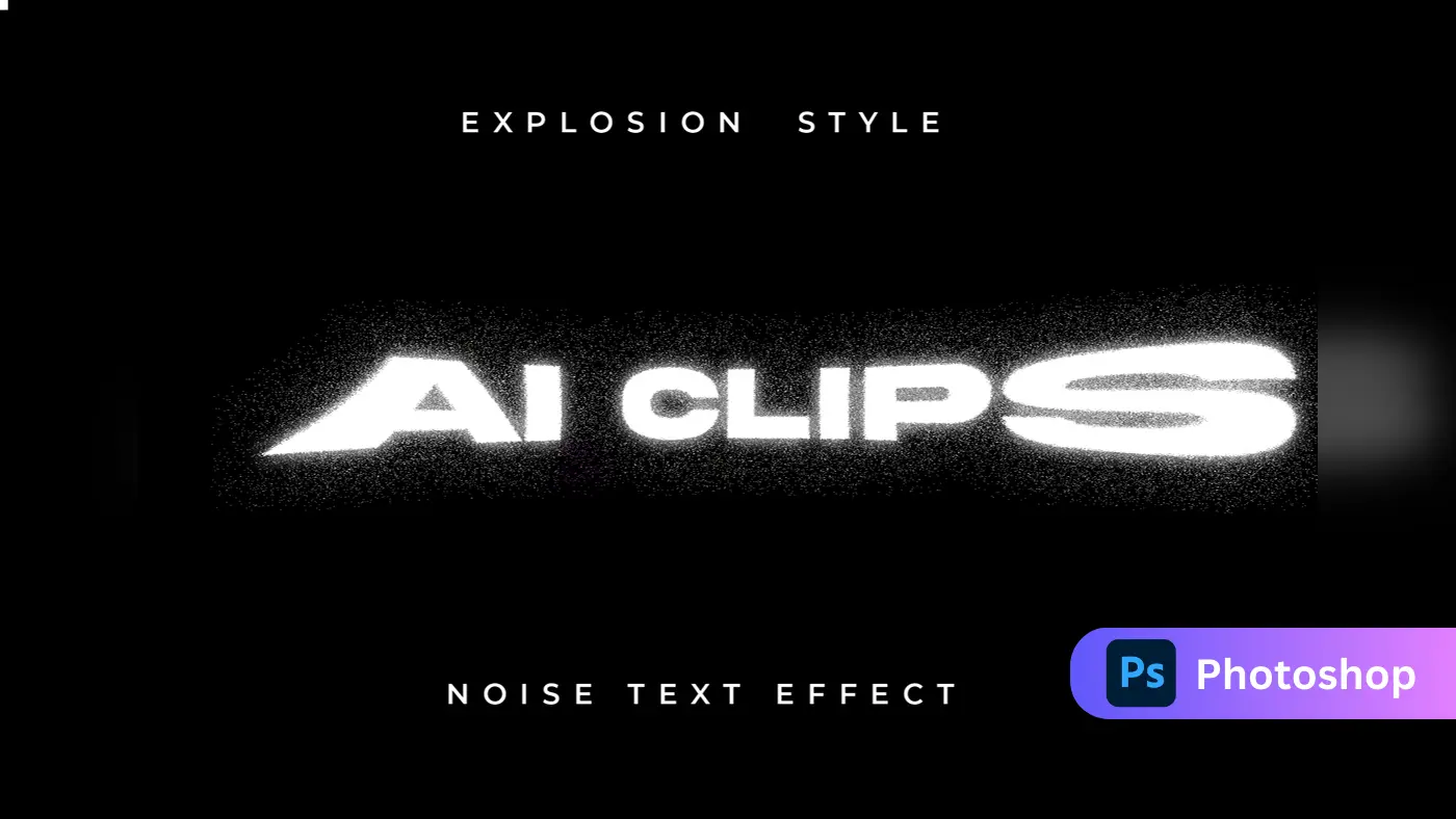 Dynamic Explosion Style Noise Text Effect Template