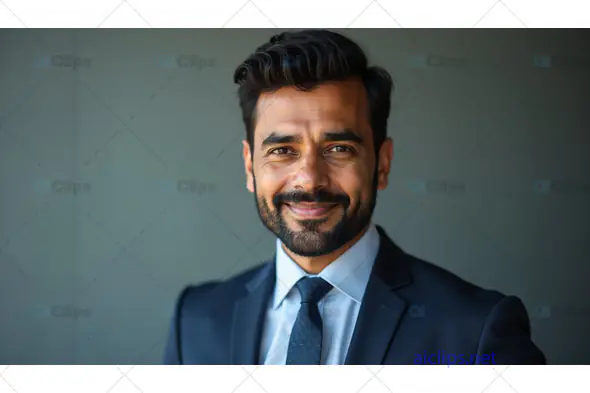 Professional Business Portrait of Smiling Man in Suit