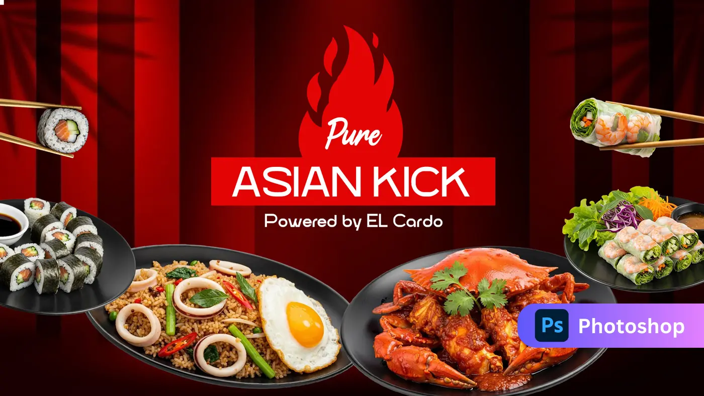 Spicy Asian Cuisine Promo Banner