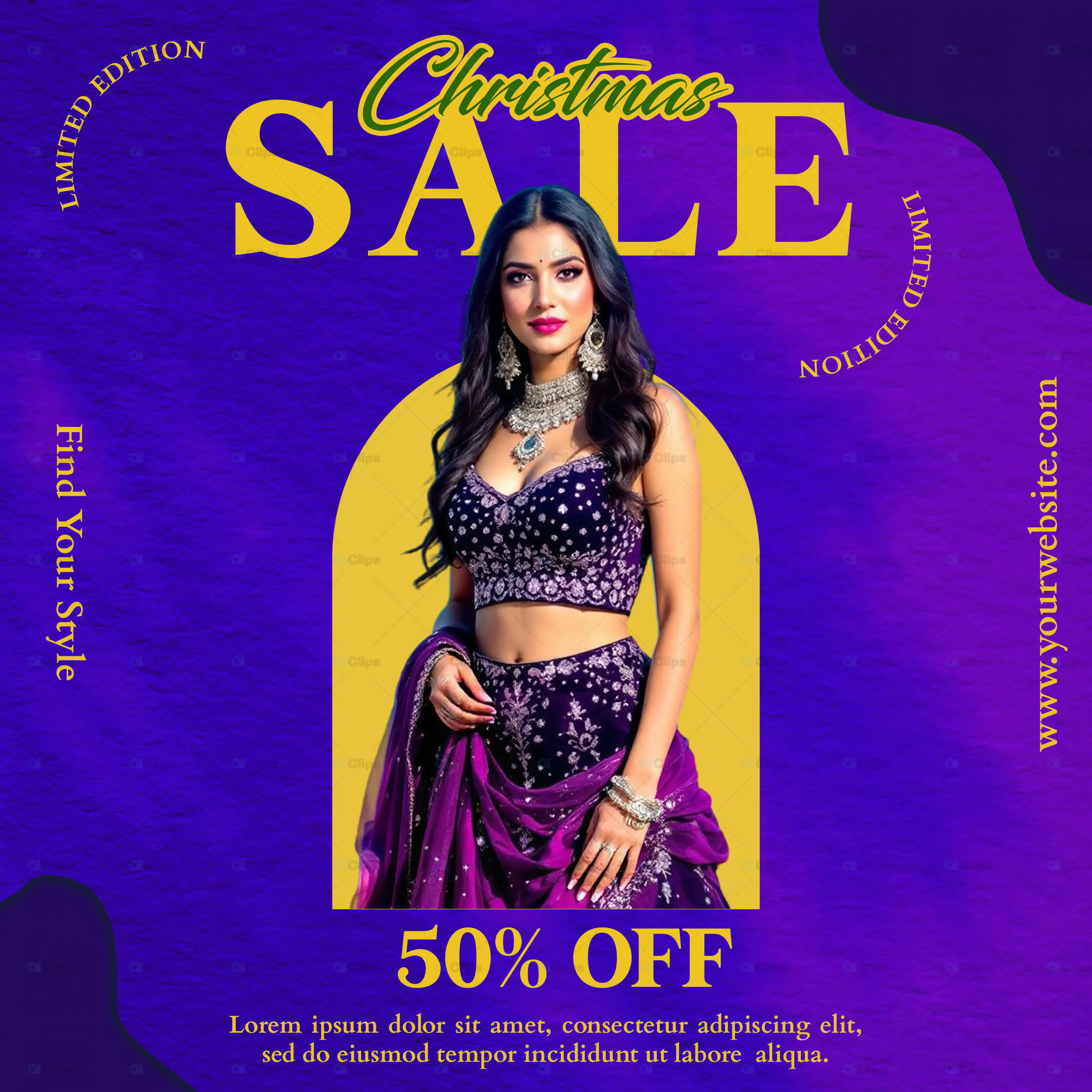Christmas Sale Fashion Banner PSD