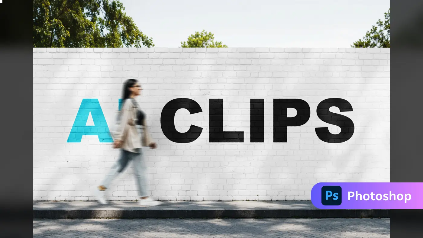 Urban Wall Mockup with Large Typography Effect