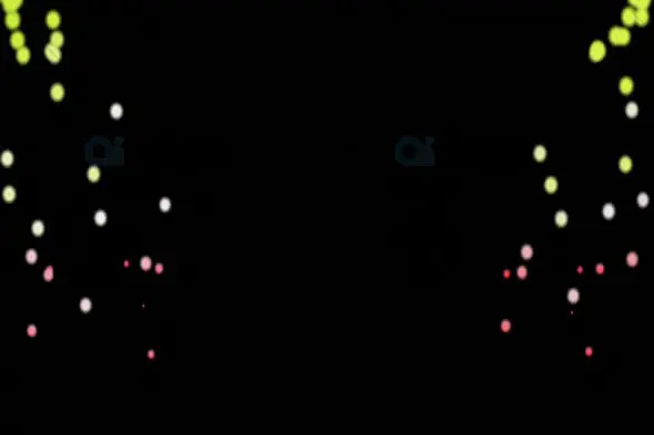 Glowing Colorful Dots Overlay on Black Background