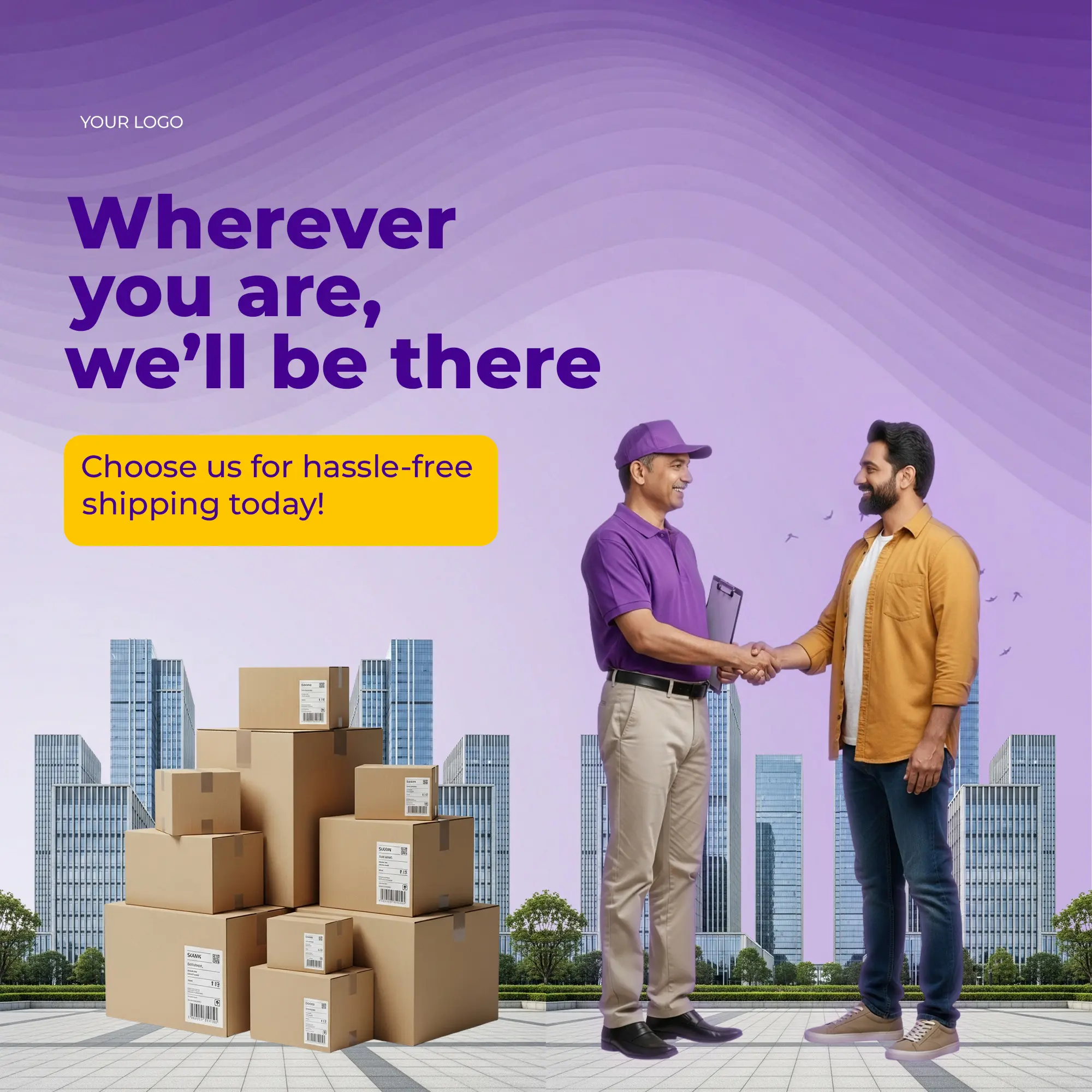 Logistics & Courier Service Ad Template