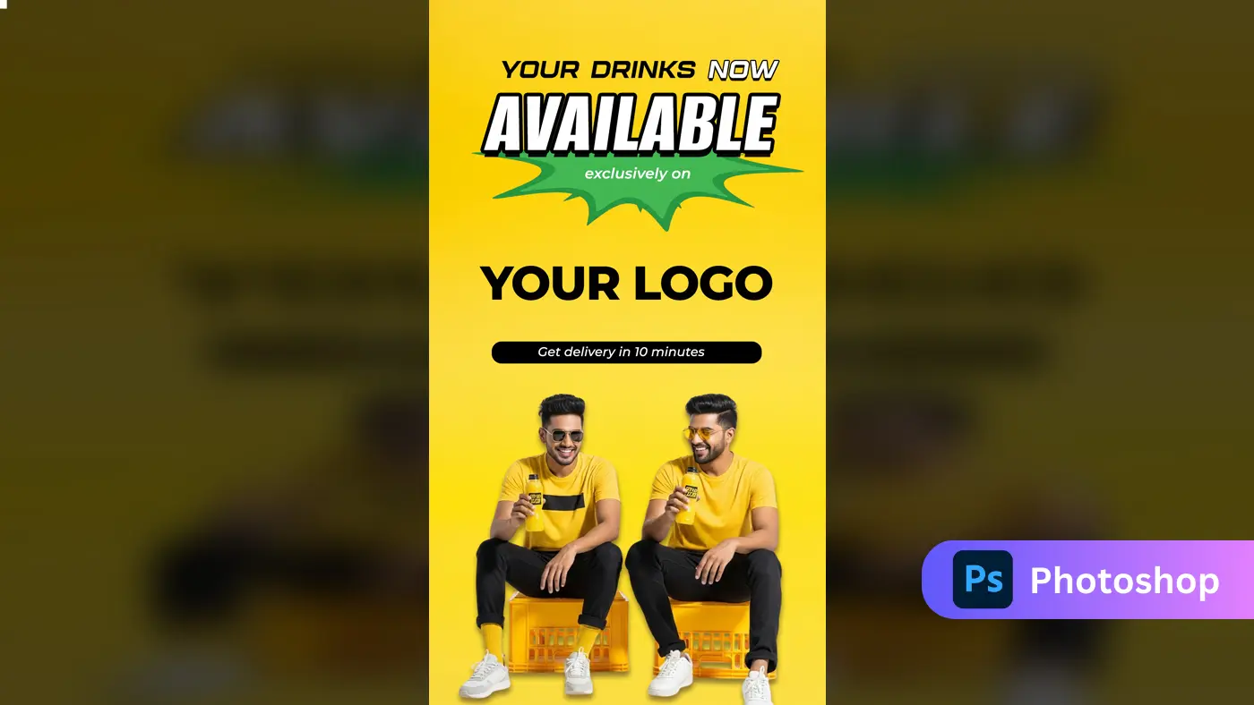 Beverage Delivery Service Promotion Template