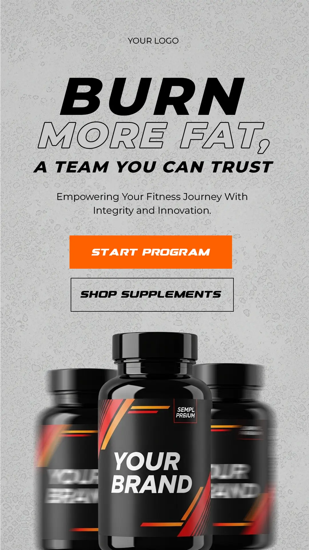 High-Impact Fitness Supplement Ad Template